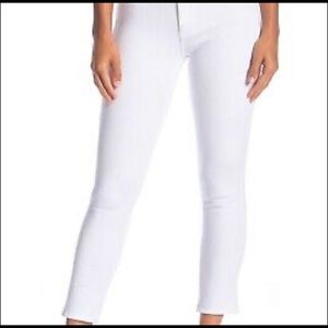 Veronica Beard Kate 10inch Crop White Jeans